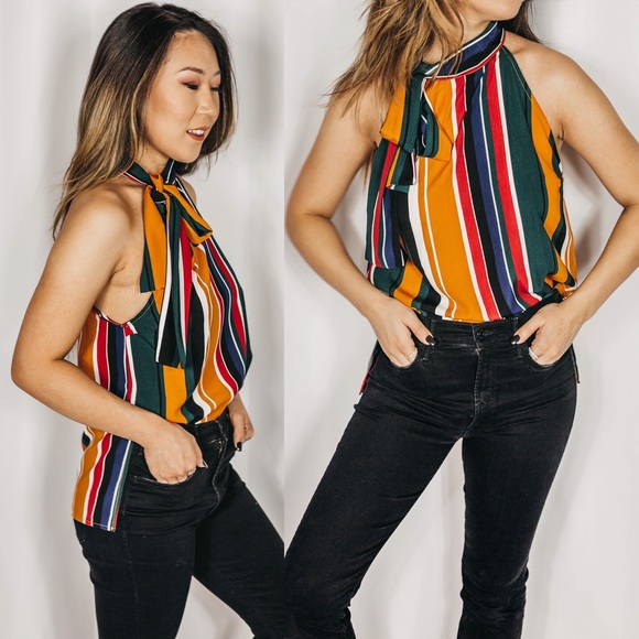 NEW // Made For Today Striped Top - Picture 1 of 5